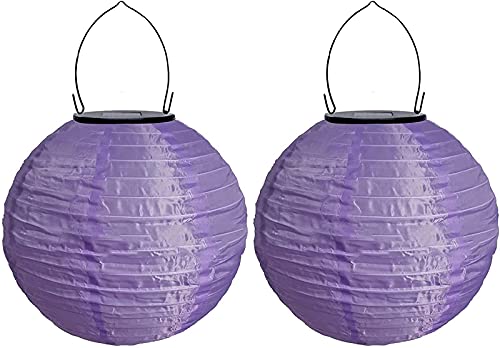 Yeehliny Solar Lampions Außen Wetterfest Solar LED Laterne Wasserdicht Nylon Garten Laterne Solarlaterne für außen Hängend Solarlampiongs Runder Lampenschirm Garten Deko Außendeko (30cm/2PCS/Lila) Yeehliny Solar Lampions Außen Wetterfest Solar LED Laterne Wasserdicht Nylon Garten Laterne Solarlaterne für außen Hängend Solarlampiongs Runder Lampenschirm Garten Deko Außendeko (30cm/2PCS/Lila) von Yeehliny