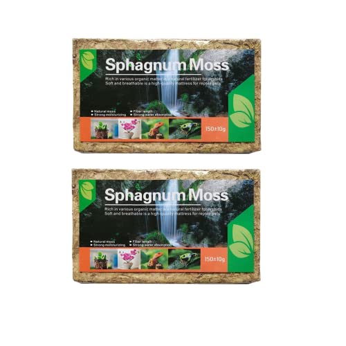 Yeehliny Sphagnum Moos Für Bonsai, Orchideen, Orchideensubstrat Sphagnum Moss Potting Mix Fleischfressende Pflanzen, für Orchid Bio Dünger Home Blumenpflanzenanbau Torfmoos für Pflanzen (2PC) von Yeehliny