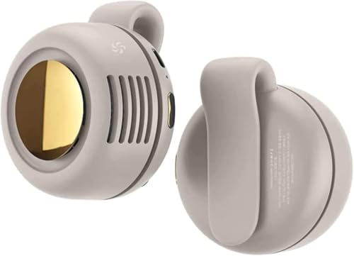 Yeehliny Tragbarer Mini Ventilator Taillen Clip Ventilator Wiederaufladbar USB Ventilator Clip on Leiser Ventilator zum Anklippen Halsventilator Ventilatoren Für Reisen Büro Zuhause Draußen (Weiß) von Yeehliny