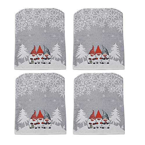 Yeekg Weihnachten Stuhlbezug Dekoration, 55,9 x 45,7 cm Abnehmbarer Stuhlschutz Slipcovers Bedruckt Weihnachten Muster Weihnachten Stuhl Rückabdeckung für Zuhause, Küche, Party, Restaurant von Yeekg