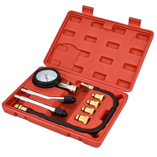 Kompressionstester, Benzinmotor, Diagnosegerät für Manometer mit Gehäuse aus Kunststoff, Kompressormessgerät für Benzin von Yeeliv