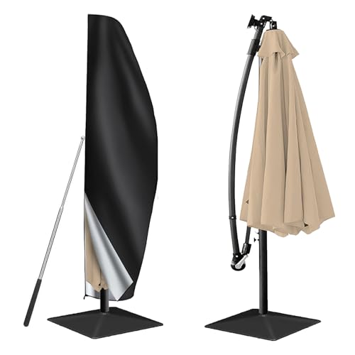 Parasol Protective Cover with Rod Cantilever Parasol Protective Cover Parasol 3 m Large Cover Cantilever Parasol Weatherproof Protective Cover Cantilever Parasol von Yeemoutylo