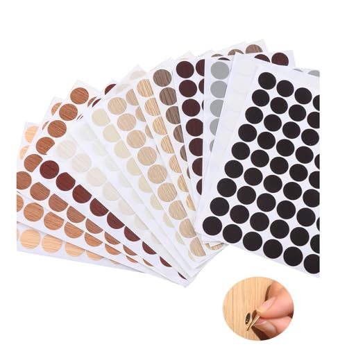 Kong Schraubenloch Aufkleber 14 Farben Schraubenabdeckung Selbstklebende Bohrlöcher Abdeckkappen Holztextur Möbel Schraubenabdeckung für Bohrlöcher Möbel Schraubenlöcher und Montagelöcher von Yeenano