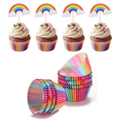 Regenbogen Mchen Papier 100 Stück Muffins Papierförmchen 10 Stück Regenbogen Deko Form Cupcake Topper Muffin för Mchen Papier für Geburtstag Kindergeburtstag Baby Shower Party Dessert Hochzeit Regenbogen Mchen Papier 100 Stück Muffins Papierförmchen 10 Stück Regenbogen Deko Form Cupcake Topper Muffin för Mchen Papier für Geburtstag Kindergeburtstag Baby Shower Party Dessert Hochzeit von Yeenano