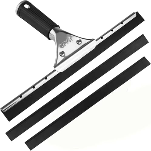 Yeenano Fensterabzieher Profi,30 cm Edelstahl-Fensterputzer, Duschabzieher Schwarz für Badezimmer,Spiegel,Glas-Reinigung,Fliesen,Fensterreinigung,Fensterreiniger,Mit Ersatz-Klebestreifen und Haken Yeenano Fensterabzieher Profi,30 cm Edelstahl-Fensterputzer, Duschabzieher Schwarz für Badezimmer,Spiegel,Glas-Reinigung,Fliesen,Fensterreinigung,Fensterreiniger,Mit Ersatz-Klebestreifen und Haken von Yeenano