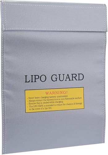 Yeenano Feuerfeste Akku Tasche,Feuerfeste Explosionsgeschütze Dokumententasche,Lipo Safe Bag für RC-Batterien Schützen Ihre Wertsachen Dokumente Geld Schmuck Brandschutz 18 * 23CM Grau von Yeenano