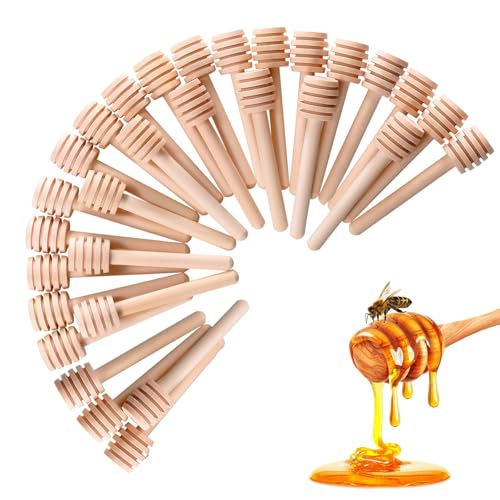 Yeenano Honig rührstab,30 Stück Rührstäbchen aus Holz Marmeladen und Honigstäbchen Rührstäbchen Honigspender Mini Honig Löffel Irregulär Honiglöffel zum Sammeln von Honigsirup Melasse Kaffeemilchtee von Yeenano