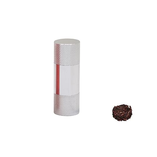 Yeenano Pollenpresse,Aluminium Pollenpresse Kräutermühle Kompressor kleine Handpresse 6.1x2cm Lippenstift Design(Silber) von Yeenano