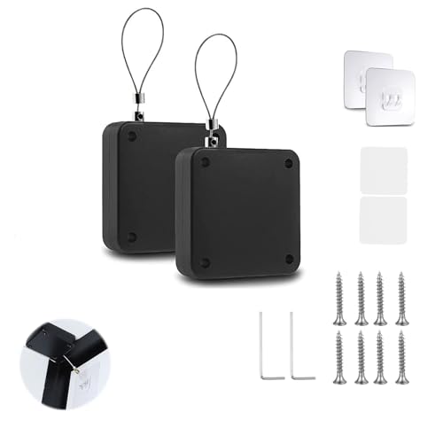 Yeenano Automatische Türschließer, 2 Stück Automatische Türschließer mit Sensoren,Ohne Lochen,Mit Tunnelzug,Die Automatisch Schließen die Meisten Türen Innentür für Home Offices Eingesetzt von Yeenano