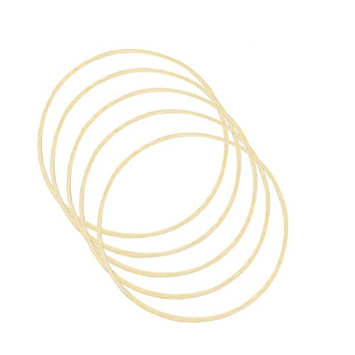 Yeenee Kranzringe, 5 Stück Holz Bambus Floral Hoop Set - Kranz Makramee Handwerk Hoop Ringe für DIY Traumfänger, Wandbehang Handwerk, Hochzeitskranz Dekor und Handwerk Herstellung (25,4 cm) von Yeenee