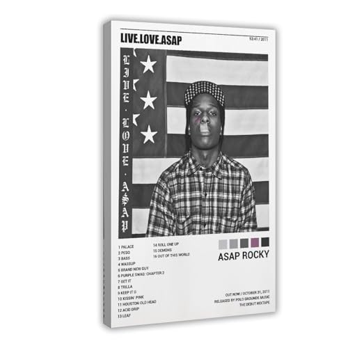 Yeepi ASAP Rocky Poster Live Love ASAP Albumcover Leinwand Poster Schlafzimmer Dekor Sport Landschaft Büro Zimmer Dekor Geschenk Rahmenstil 40 x 60 cm Yeepi ASAP Rocky Poster Live Love ASAP Albumcover Leinwand Poster Schlafzimmer Dekor Sport Landschaft Büro Zimmer Dekor Geschenk Rahmenstil 40 x 60 cm von Yeepi