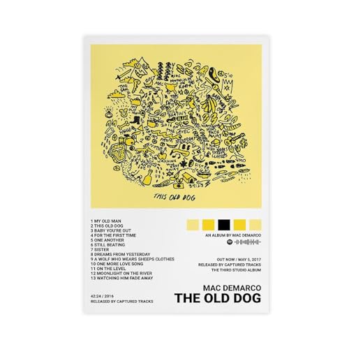 Yeepi Mac DeMarco Poster "This Old Dog", Albumcover-Poster, Leinwandposter, Wandkunst, Dekordruck, Bild Gemälde für Wohnzimmer, Schlafzimmer, Dekoration, ungerahmt, 30 x 45 cm von Yeepi