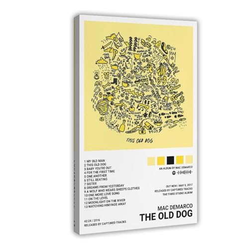 Yeepi Mac DeMarco Poster "This Old Dog" Albumcover-Poster, Leinwandposter, Schlafzimmer-Dekor, Sportlandschaft, Büro, Raumdekoration, Geschenk, Rahmen-Stil, 30 x 45 cm von Yeepi