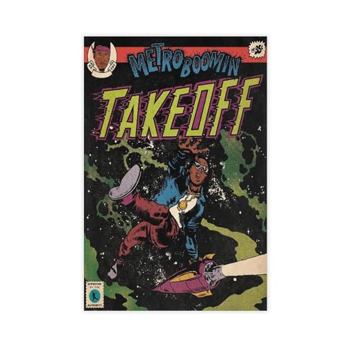 Yeepi Metro Boomin Heroes & Villains (Take Off), Comic-Poster, Leinwand-Poster, Schlafzimmer-Dekor, Sportlandschaft, Büro, Raumdekoration, Geschenk, ungerahmt, 20 x 30 cm von Yeepi