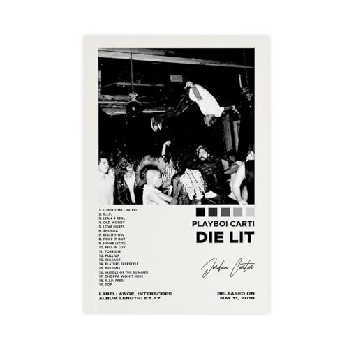 Yeepi Playboi Carti Poster, Die beleuchtetes Poster, Albumcover, Poster, Leinwandposter, Schlafzimmer-Dekor, Sportlandschaft, Büro, Raumdekoration, Geschenk, ungerahmt, 20 x 30 cm von Yeepi