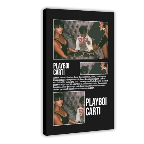 Yeepi Playboi Carti Poster, Playboi Carti, Albumcover, Poster, Leinwandposter, Wandkunst, Dekordruck, Gemälde für Wohnzimmer, Schlafzimmer, Dekoration, Rahmen-Stil, 30 x 45 cm von Yeepi