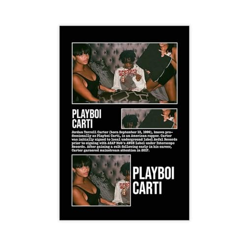 Yeepi Playboi Carti Poster, Playboi Carti, Albumcover, Poster, Leinwandposter, Wandkunst, Dekordruck, Gemälde für Wohnzimmer, Schlafzimmer, Dekoration, ungerahmt, 30 x 45 cm von Yeepi