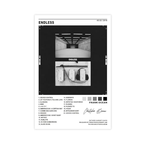 Yeepi Poster, Motiv: Frank Ocean, Endless-Albumcover-Poster, 3 Leinwand-Poster, Wandkunst, Dekordruck, Bild Gemälde für Wohnzimmer, Schlafzimmer, Dekoration, ungerahmt, 40 x 60 cm Yeepi Poster, Motiv: Frank Ocean, Endless-Albumcover-Poster, 3 Leinwand-Poster, Wandkunst, Dekordruck, Bild Gemälde für Wohnzimmer, Schlafzimmer, Dekoration, ungerahmt, 40 x 60 cm von Yeepi