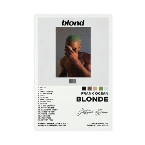 Yeepi Poster, Motiv: Frank Ocean, blondes Albumcover, Poster, 1 Leinwand-Poster, Schlafzimmer-Dekor, Sportlandschaft, Büro, Raumdekoration, Geschenk, ungerahmt, 30 x 45 cm von Yeepi