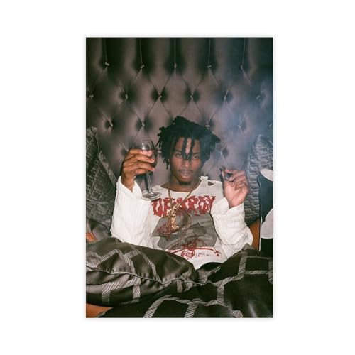 Yeepi Rapper-Poster Playboi Carti auf Leinwand, Schlafzimmer-Dekor, Sportlandschaft, Büro, Raumdekoration, Geschenk, ungerahmt, 30 x 45 cm von Yeepi