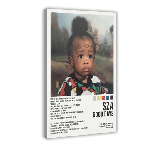 Yeepi SZA, Good Days Tracklist-Albumcover-Poster, Leinwand-Poster, Schlafzimmer-Dekor, Sportlandschaft, Büro, Raumdekoration, Geschenk, Rahmen-Stil, 20 x 30 cm von Yeepi