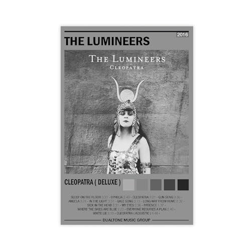 Yeepi The Lumineers Cleopatra Deluxe-Albumcover, 1 Leinwand-Poster, Schlafzimmer-Dekor, Sportlandschaft, Büro, Raumdekoration, Geschenk, ungerahmt, 40 x 60 cm von Yeepi
