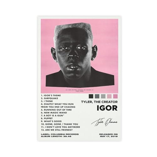 Yeepi Tyler The Creator-Poster, Igor-Tracklist-Album, Poster, Leinwandposter, Wandkunst, Dekordruck, Bild Gemälde für Wohnzimmer, Schlafzimmer, Dekoration, ungerahmt, 40 x 60 cm Yeepi Tyler The Creator-Poster, Igor-Tracklist-Album, Poster, Leinwandposter, Wandkunst, Dekordruck, Bild Gemälde für Wohnzimmer, Schlafzimmer, Dekoration, ungerahmt, 40 x 60 cm von Yeepi
