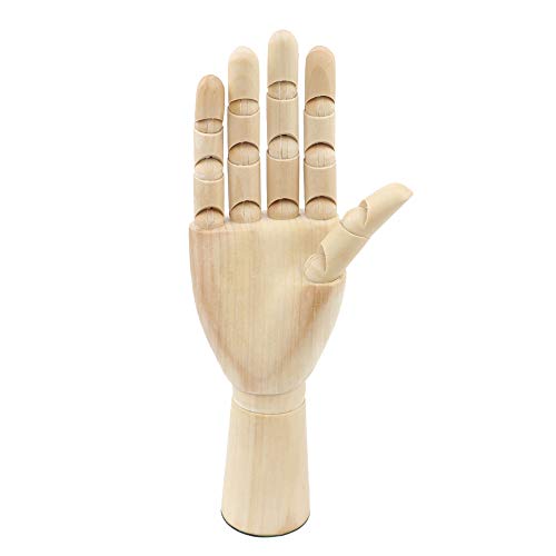 Wooden Hand Modelle, Yefun Rechte/Links Hand Body Künstler Modell Articulated Mannequin aus Holz für Kunst Zeichnen (Right, 12 Inch) von Yefun