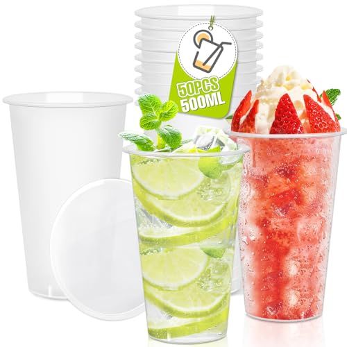 Yegookay 50 Stück Slush Becher Bierbecher 0,5L Slusheis Frappe Deli Container Speed Stacking Trinkbecher Wasser Behälter To Go Becher Durchsichtig Getränke Wanne Cocktailgläser Weingläser Slush Eis Yegookay 50 Stück Slush Becher Bierbecher 0,5L Slusheis Frappe Deli Container Speed Stacking Trinkbecher Wasser Behälter To Go Becher Durchsichtig Getränke Wanne Cocktailgläser Weingläser Slush Eis von Yegookay