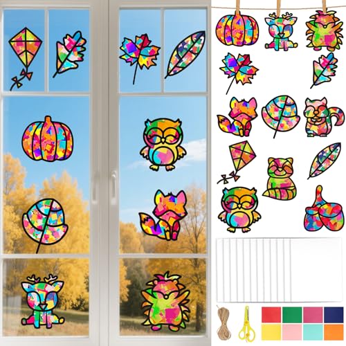 Yegookay DIY Herbstmark 13 Fenstersticker Herbst Fensterdeko Fensterbilder Selbstklebend Bastelset für Kinder Wiederverwendbar Bastelset Fensterfolie Basteln Kinder Deko Fenster Bastelvorlagen Yegookay DIY Herbstmark 13 Fenstersticker Herbst Fensterdeko Fensterbilder Selbstklebend Bastelset für Kinder Wiederverwendbar Bastelset Fensterfolie Basteln Kinder Deko Fenster Bastelvorlagen von Yegookay