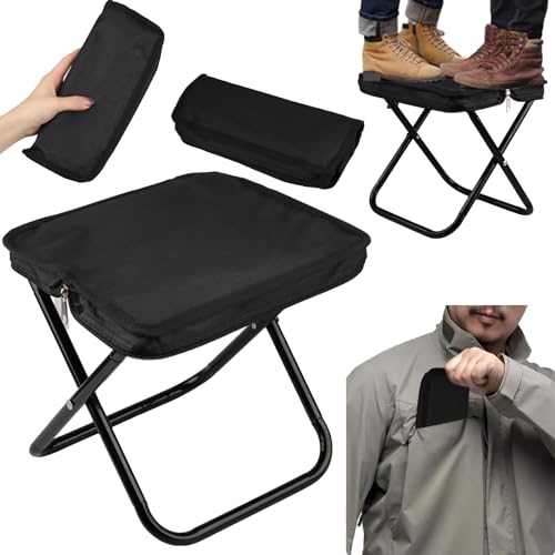 Handbag Stool Ultraleicht Walkstool Campinghocker Klappbar Faltbarer Hocker für Unterwegs Falthocker Camping Fußhocker Angelhocker Faltbar 150 kg für Reisen Wandern Garten Angeln Grillen Strand von Yegookay