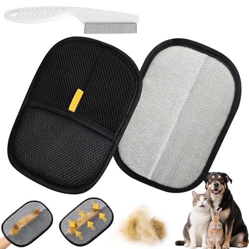 Fell Fänger Pet Hair Absorption fur Fetcher Fellwischer Tierhaar Tschüss Fellfrei Katzenspielzeug Handschuh Haarhandschuh Tierhaarentfernungswerkzeug Fellpflegehandschuh Hund Fellfänger Pet Teezer von Yegookay