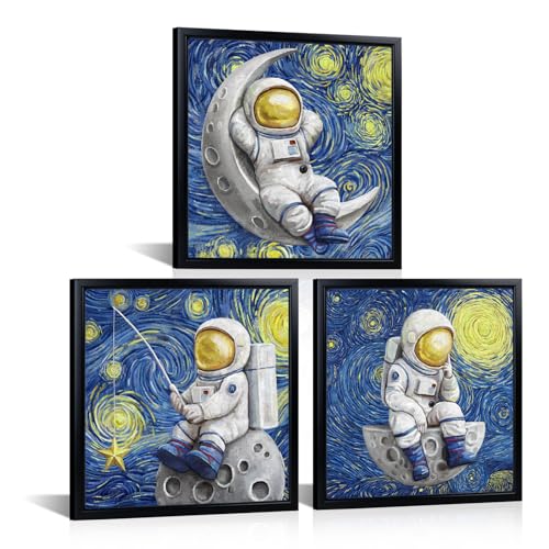 YeiLnm Leinwanddruck, Motiv: Weltraum-Astronaut, gerahmt, 30,5 x 30,5 cm, für Jungen, Kinderzimmer, Raumdekoration YeiLnm Leinwanddruck, Motiv: Weltraum-Astronaut, gerahmt, 30,5 x 30,5 cm, für Jungen, Kinderzimmer, Raumdekoration von YeiLnm