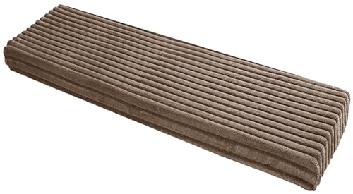 Bankauflage Outdoor 150x50 120x40 100x40 160x40 Bankkissen, MaßGeschneiderte Sitzkissen Bank Drinnen Gartenbank Auflage Sitzpolster Bank, Rutschfeste Sitzbankkissen(Coffee brown,140x40cm x5cm Thick) von Yekuhe