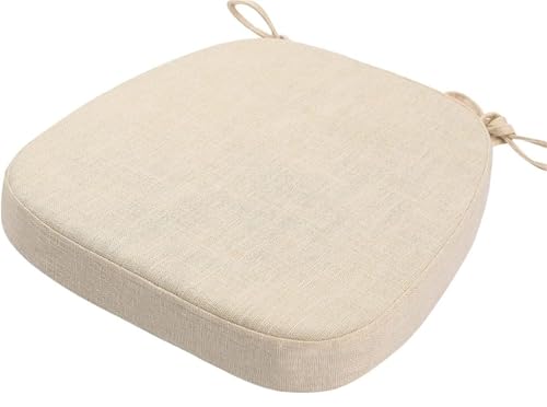 Stuhlkissen mit Bändern Sitzkissen Stuhl rutschfest Sitzauflage Waschbar Bequeme Sitzpolster für Stühle Haus und Garten Büro(Color 1,43X42X33CM (3CM Thick)) von Yekuhe