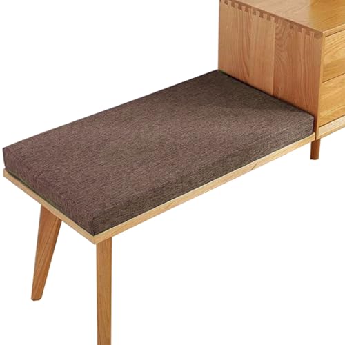 Yekuhe Bankauflage Sitzkissen, Waschbare Rutschfestes Sitzkissen mit Abnehmbarem Bezug für Gartenbank Schaukel, Terrasse, Esstisch, Bank, Drinnen(Coffee,60x50cm x5cm Thick) von Yekuhe