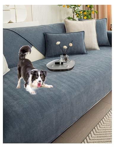 Yekuhe Couchbezug Eckcouch L/U Form Samt Sofabezug 1 2 3 4 Sitzer Ecksofa Sofaüberwurfe Pets Dog Sofaschoner Sofabezüge rutschfest Hund Katze Sofaschutz (Color : #16, Size : 70x150cm/1PC) von Yekuhe