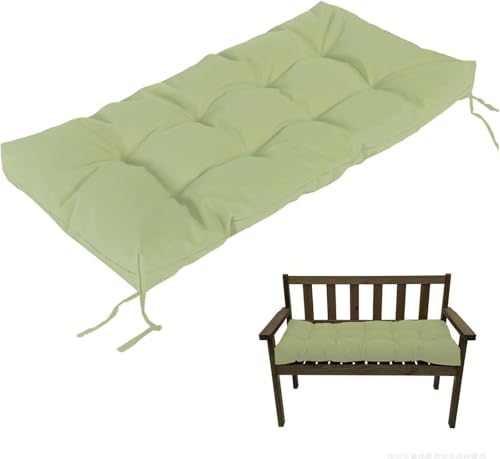 Yekuhe Outdoor Bankkissen 120x40 80x40 90x50 140x40 Bankauflage für Innen Fensterbank oder Bank, Sitzkissen Bankpolster für Sitzbank Gartenmöbel, Balkonstühle Sitzpolster(Hellgrün,50x50x8cm Thick) von Yekuhe