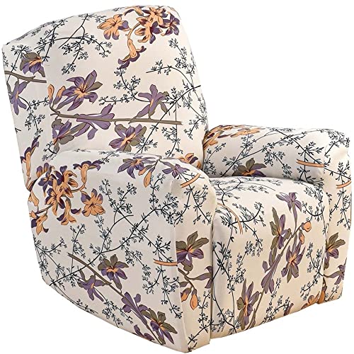 Yekuhe Relaxsessel Bezug Stretch Couchbezug 4-Teilig Elastischer Antirutsch Husse Relaxsessel Stretchhusse Weich Stoff Fernsehsessel Bezug Sesselbezug Relaxsessel (Color : #40) von Yekuhe