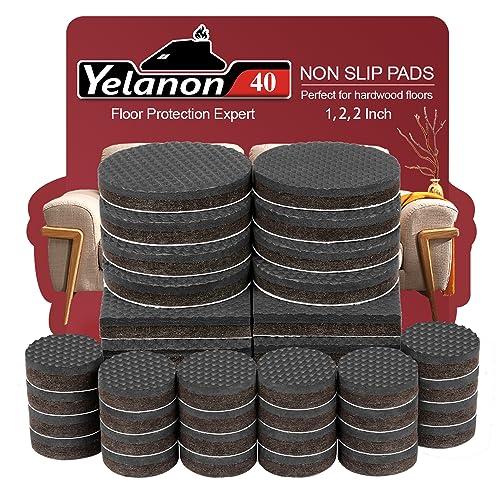 Yelanon möbelgleiter 40 Stück Gummifüße Selbstklebend Anti rutsch Pads rutschfest Für Möbelbeine Anti-rutsch-Stopper von Yelanon