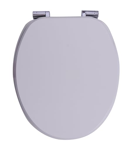 Yelcona WC Sitz mit Absenkautomatik mit Motiv, Klobrille mit hohem Sitzkomfort, WC Deckel mit robustem und stabilem Holzkern, hochwertiger Toilettendeckel aus Holz (Manhattan Grau) von Yelcona