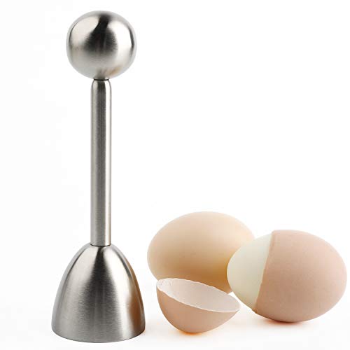 Eierköpfer Edelstahl Eier Cutter für Weiches Harte Gekochtes Eier Cracker eierschale Abscheiderentferner von YellRin