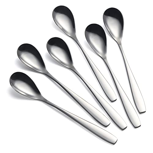 Eierlöffel aus Edelstahl, 14 cm, 6 Stück, für weich gekochte Eier, Dessert, Tee, Kaffee, Eis Eierlöffel aus Edelstahl, 14 cm, 6 Stück, für weich gekochte Eier, Dessert, Tee, Kaffee, Eis von YellRin