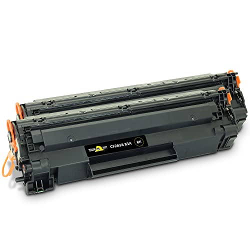 YELLOW YETI CF283A 83A Tonerkartusche Kompatibel mit HP Laserjet Pro M201dw M201n MFP M125a MFP M125nw MFP M125rnw MFP M127fn MFP M127fw MFP M225dn MFP M225dw Schwarz, 2 Stück von YELLOW YETI