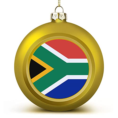 1 x Weihnachtskugeln Ornamente Südafrika Nationalflagge Weihnachtsdekoration Südafrika Baumkugeln für Urlaub Weihnachten Party Dekoration von Yelolyio