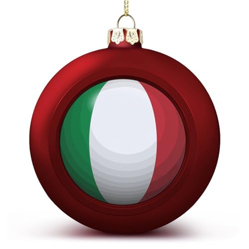 Yelolyio 1PCS Weihnachtskugeln Ornamente Italien Flagge Weihnachtsdekorationen Italien Baum Kugeln für Urlaub Weihnachten Party Dekoration von Yelolyio