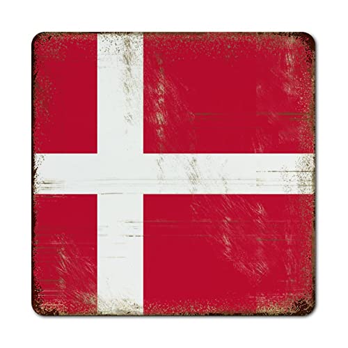 Dänemark Flagge Blechschild Dänemark Metallschild Wandschild Türschild Bauernhaus Garten Parch Eisen Poster Malerei Ein ideales Geburtstagsgeschenk für Freunde Familie von Yelolyio