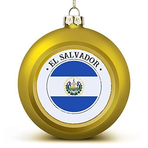 El Salvador Weihnachtskugeln Ornamente El Salvador Nationalflagge Weihnachtsdekorationen Baumkugeln für Urlaub Hochzeit Party Dekoration, Weihnachten hängende Kugeln Baumschmuck von Yelolyio