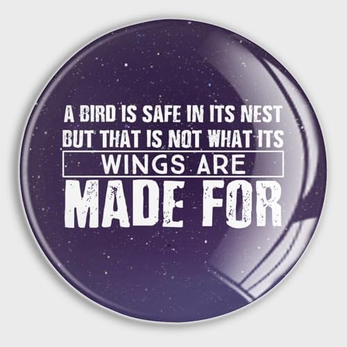 Glas-Kühlschrankmagnete mit inspirierendem Zitat "A Bird Is Safe in Its Nest But That Is Not What Its Wings Are Made for Glass", kleine Magnete, lustige Magnete, Geschirrspüler-Magnete für Küche, Büro von Yelolyio