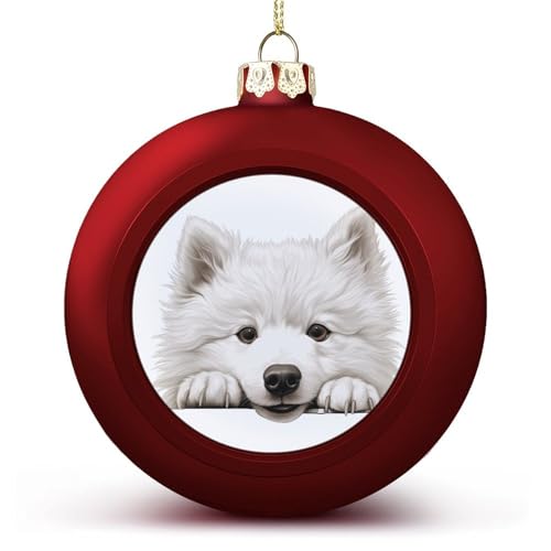 Lustige Weihnachtskugeln für Hunde, Welpen, Ornamente, Samojede, hängende Kugel, dekorativ für Weihnachtsbäume, Feiertagsparty, Neujahrsgeschenk Lustige Weihnachtskugeln für Hunde, Welpen, Ornamente, Samojede, hängende Kugel, dekorativ für Weihnachtsbäume, Feiertagsparty, Neujahrsgeschenk von Yelolyio